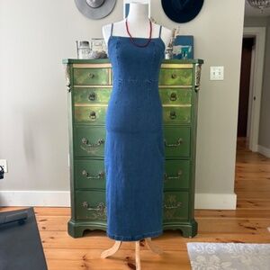 Denim Dress Bodycon Midi Dress – NWOT!